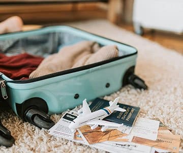 Luggage, passport and accessories